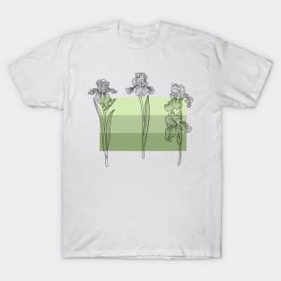 set of iris flowers, floral t-shirt design T-Shirt